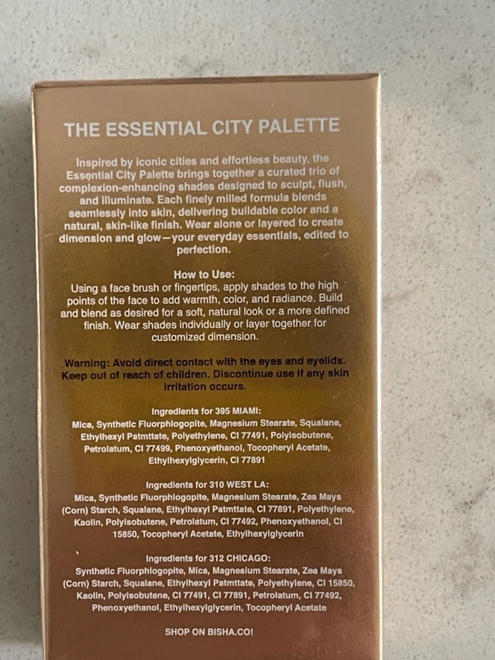 BISHA The Essential City Palette Edit 1 Blush Highlighter Face Palette NEW